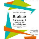 Incontri d’artiste, 21 febbraio a Borgo Valsugana: Brahms, sinfonia 4