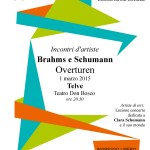Incontri d’artiste, 1 marzo a Telve: Schumann e Brahms, overturen