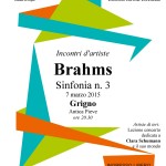 Incontri d’artiste, 7 marzo a Grigno: Brahms, sinfonia 3